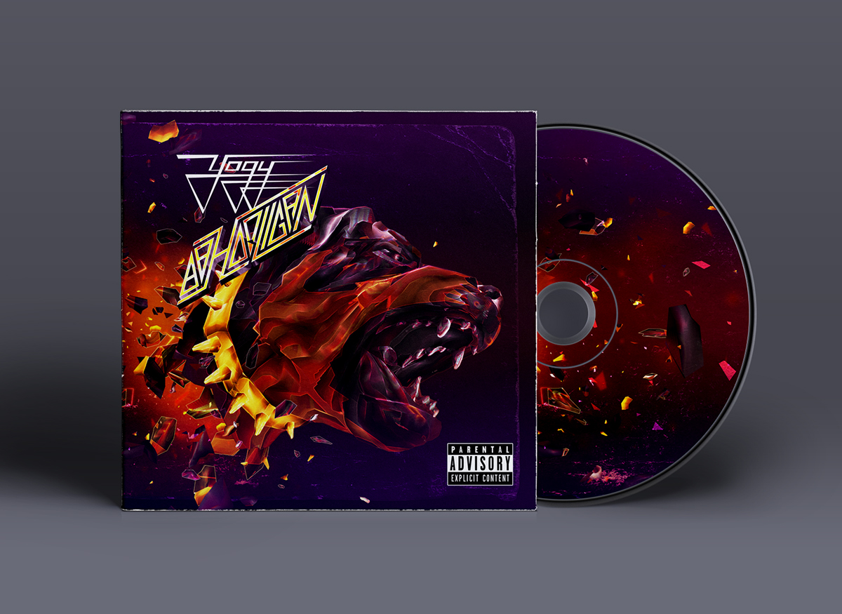 yogy hiphop rap Hooligan cover cd Album case rottweiler dog gold chain bling
