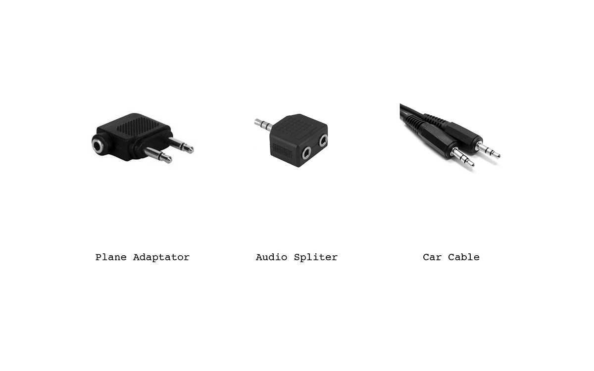 Audio Travel Accessory Cable plane adaptor splitter