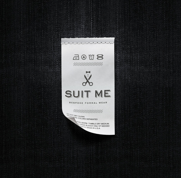 suit suit me bespoke custom-made tailor egypt cairo hangers brand idenity logo Business Cards