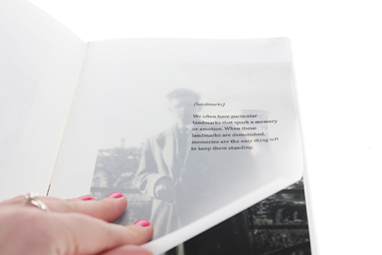 memories Booklet print transcience absent memories handmade binding transparent lens based media