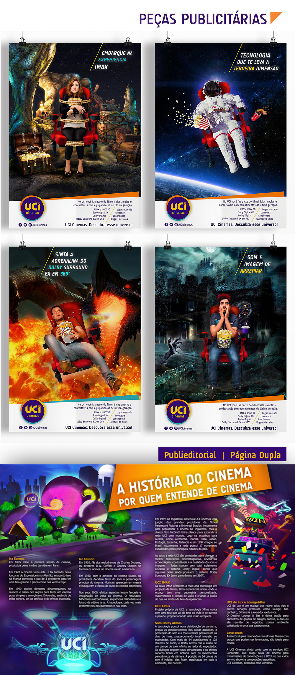 design Rebrand ad cinemas uci Cinema UCI Cinemas comunicação publicidade anúncio campanha publicitária
