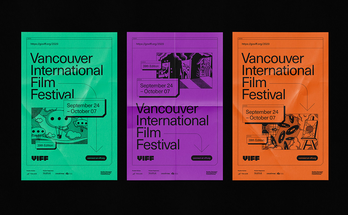 branding  Cinema festival film festival ILLUSTRATION  motion design motion graphics  Movies poster vancouver