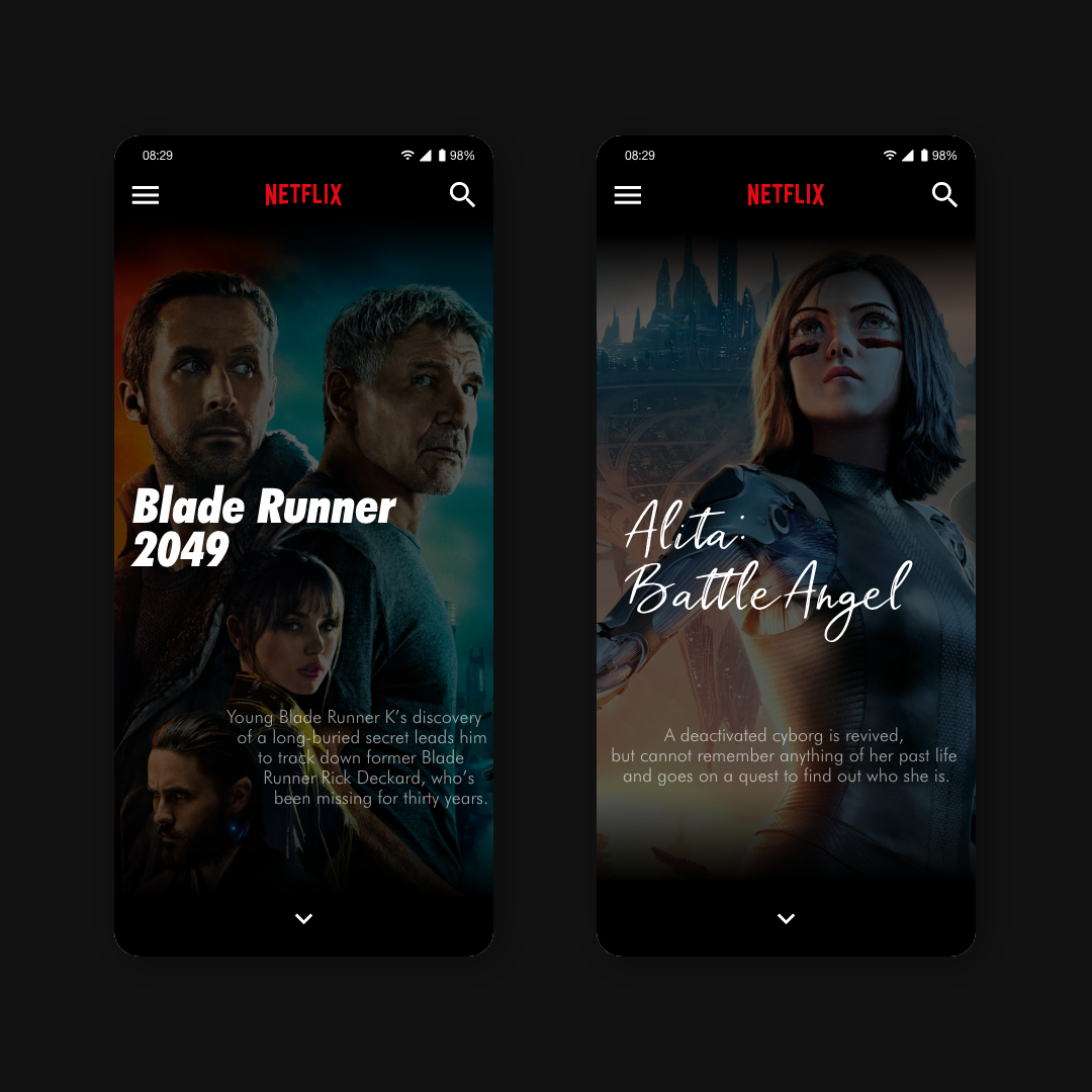app mobile Netflix UI ux uxui Web