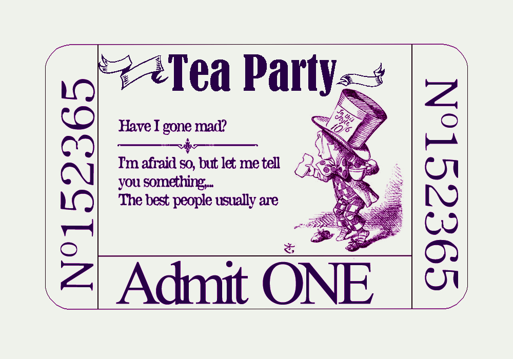 alice in wonderland Tea Party Invitations