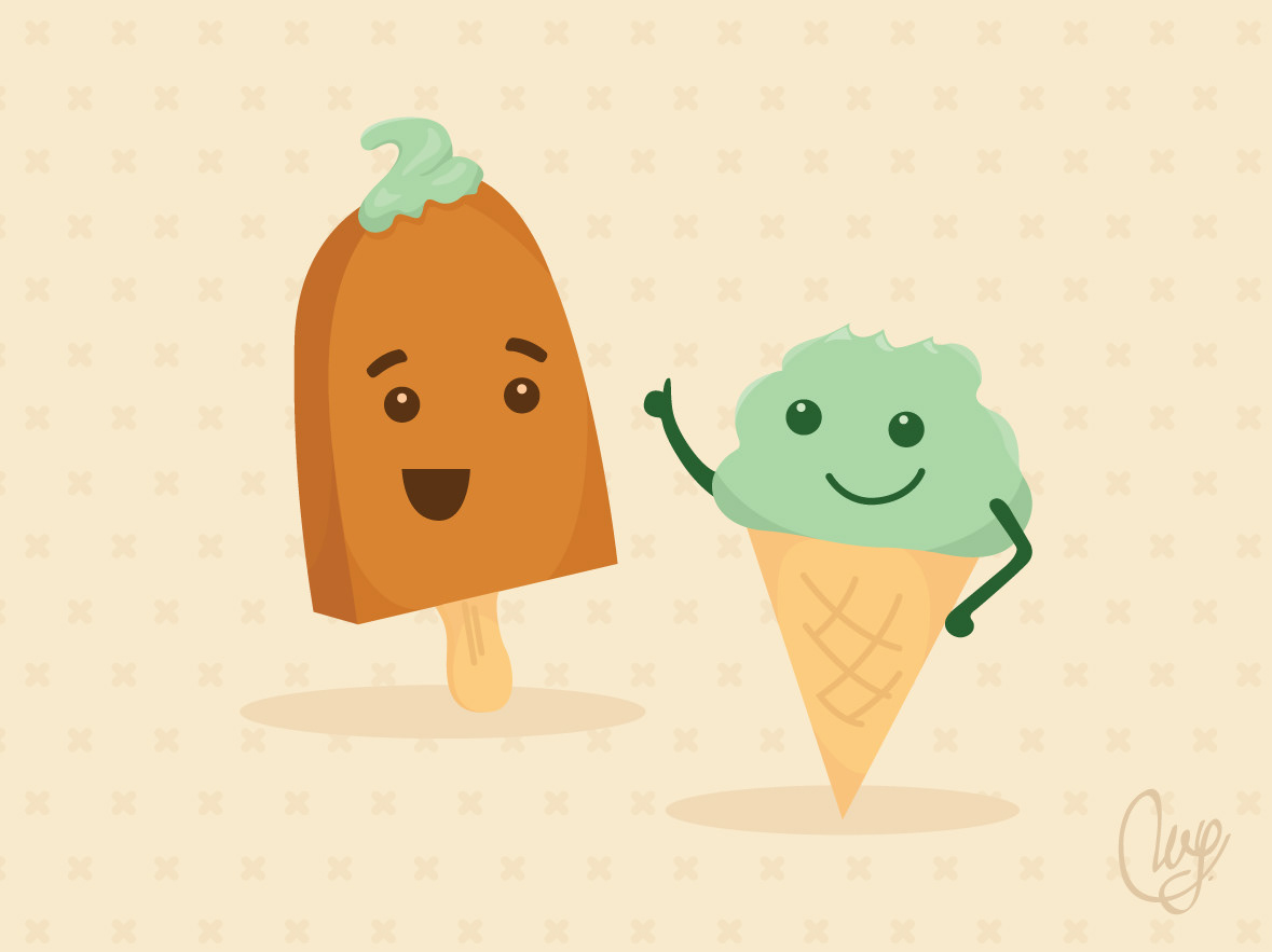 ilustracion just because porque sí helados humor ice cream