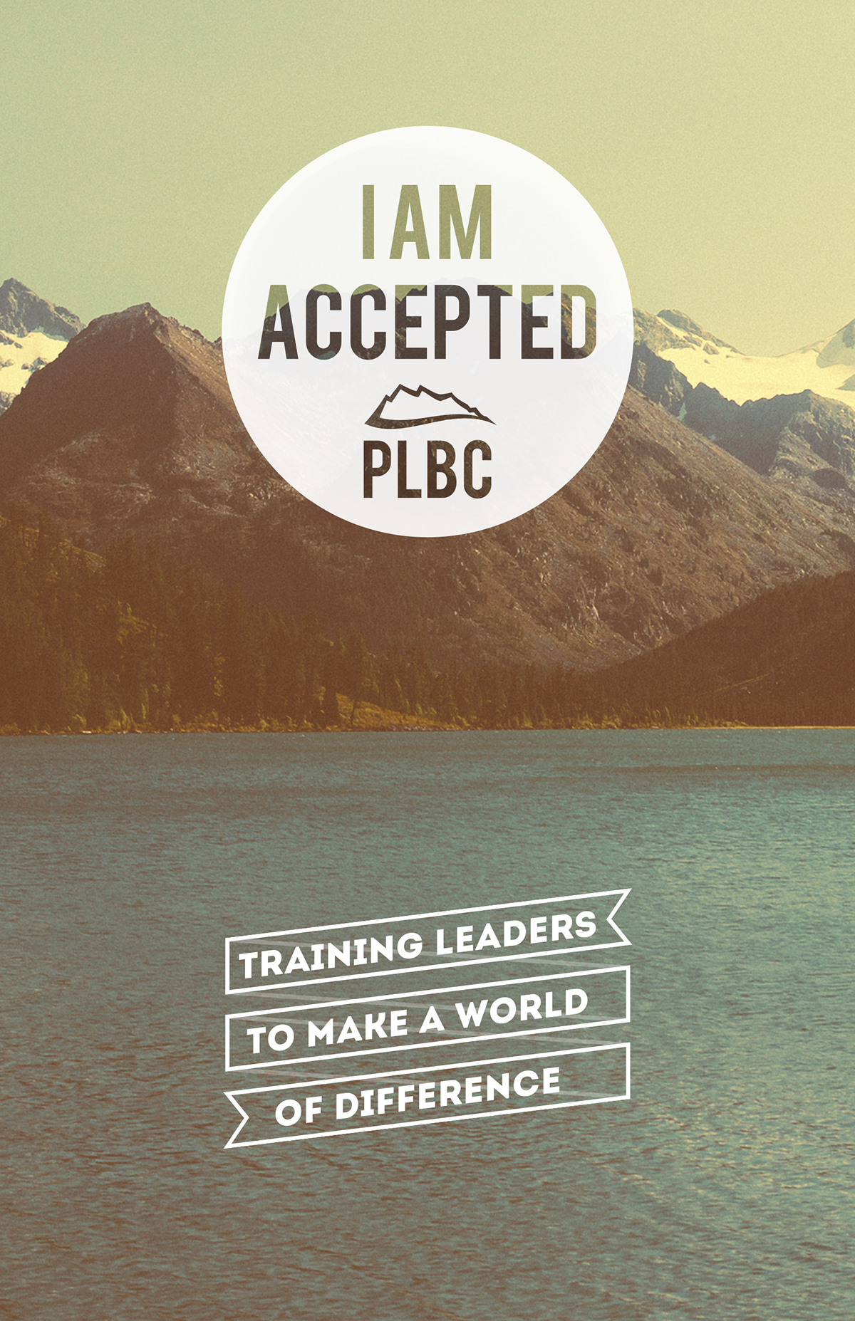 design print accepted Acceptance Letter letter card mountains college brand
