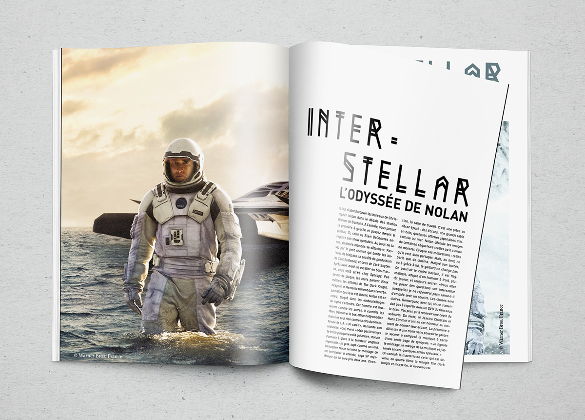 interstellar Cinema Layout mise en page heaj esiaj wenakari wendy truyens prépresse magazine Typographie
