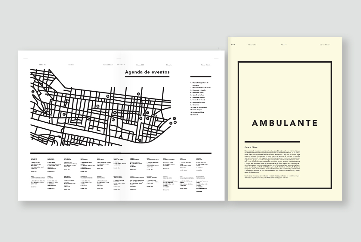 editorial magazine newsletter Ambulante School Project udem monterrey Mockup Newsletter Design news Magazine design