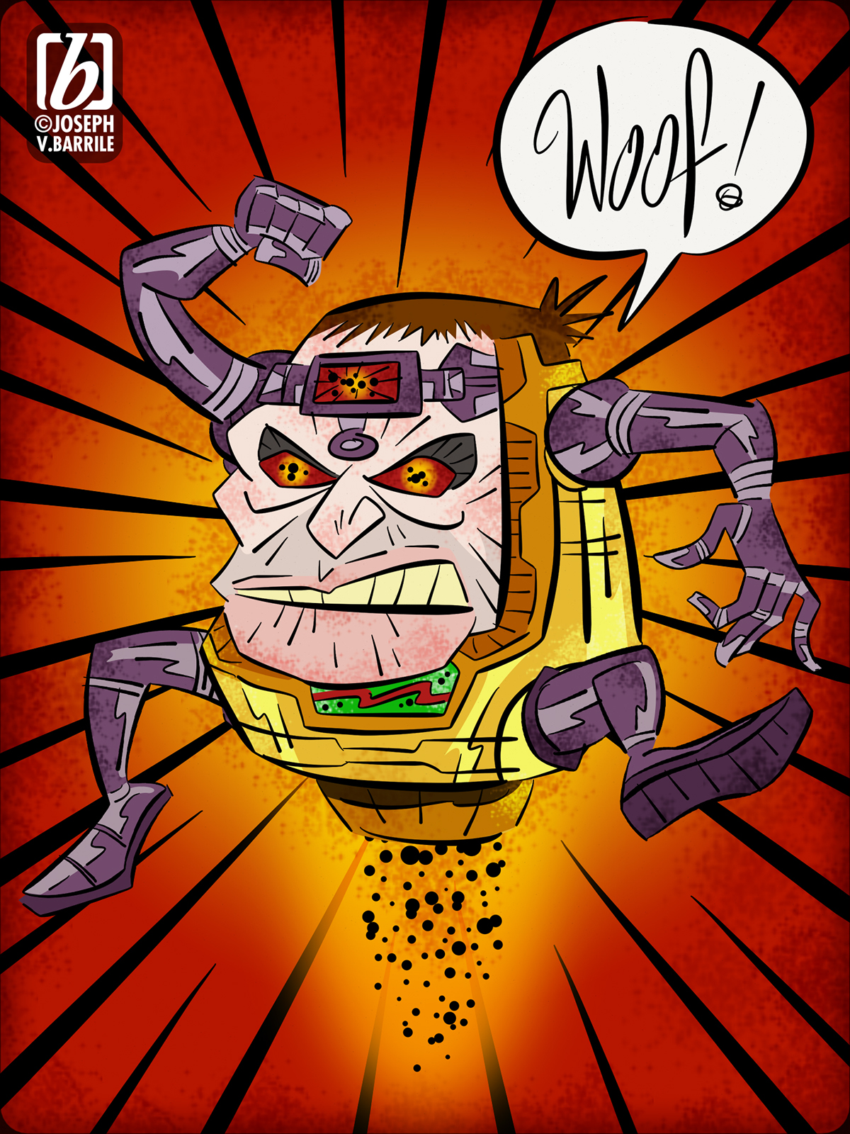 Parody cartoon Character design  Comic Book Fan Art graphic art ILLUSTRATION  Joseph Barrile monster robot