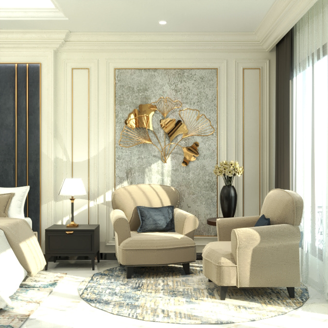 bronze and navy bronze interior classic interior design classic modern style interior design  luxury style Master Bedroom Ideas residential project walk in closet ideas