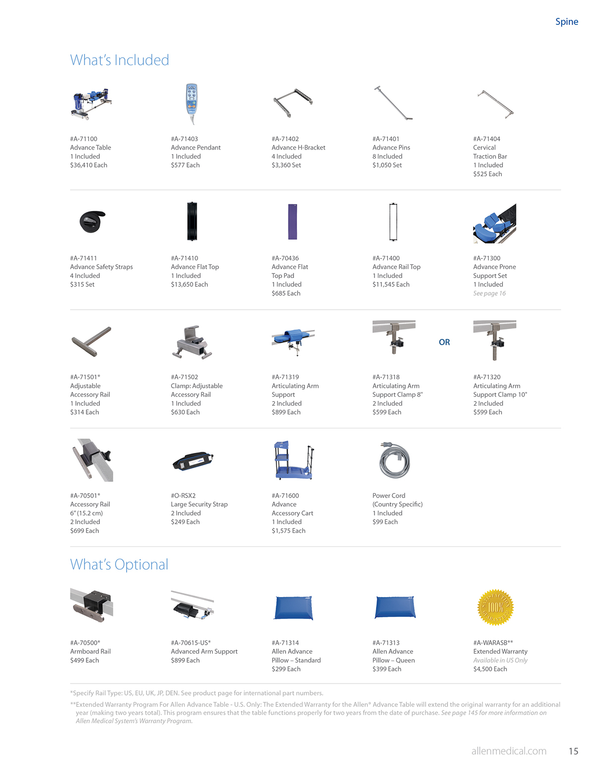 catalog medical medical device allen medical product Product Catalog
