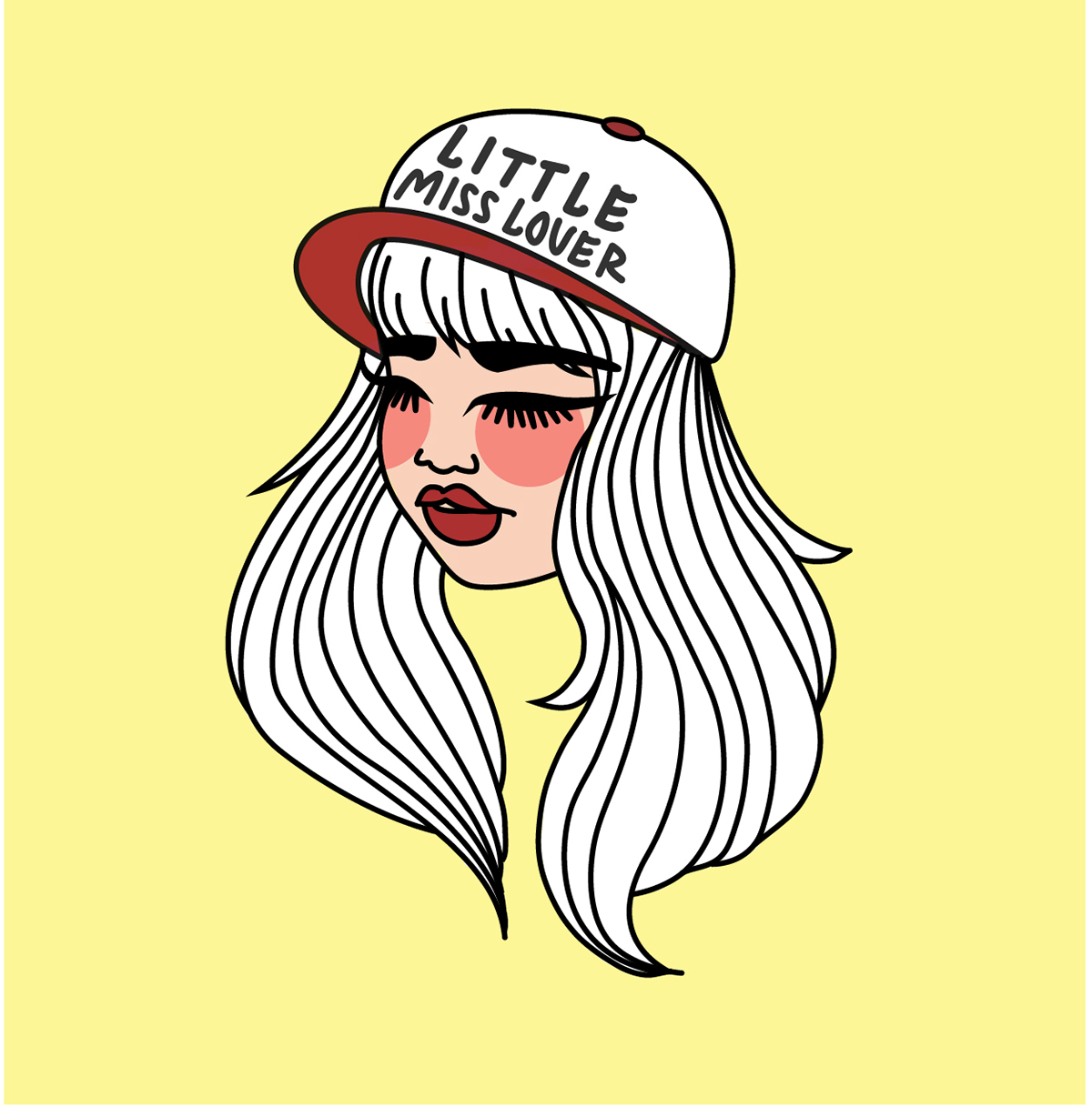 girl head tatoos White hat lover Love