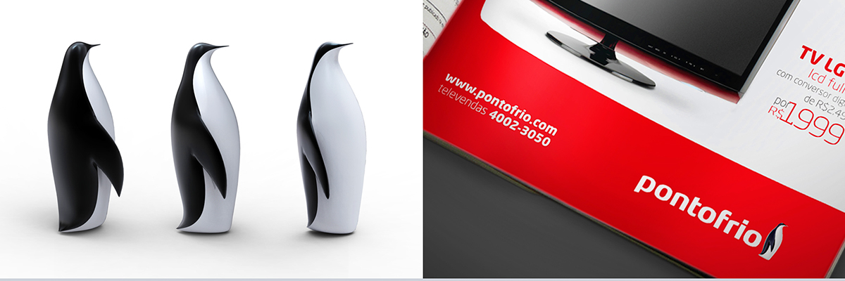Retail Brasil Brazil GPA Pinguin penguin Character Icon iconic minimalist modern future digital Eletronics store