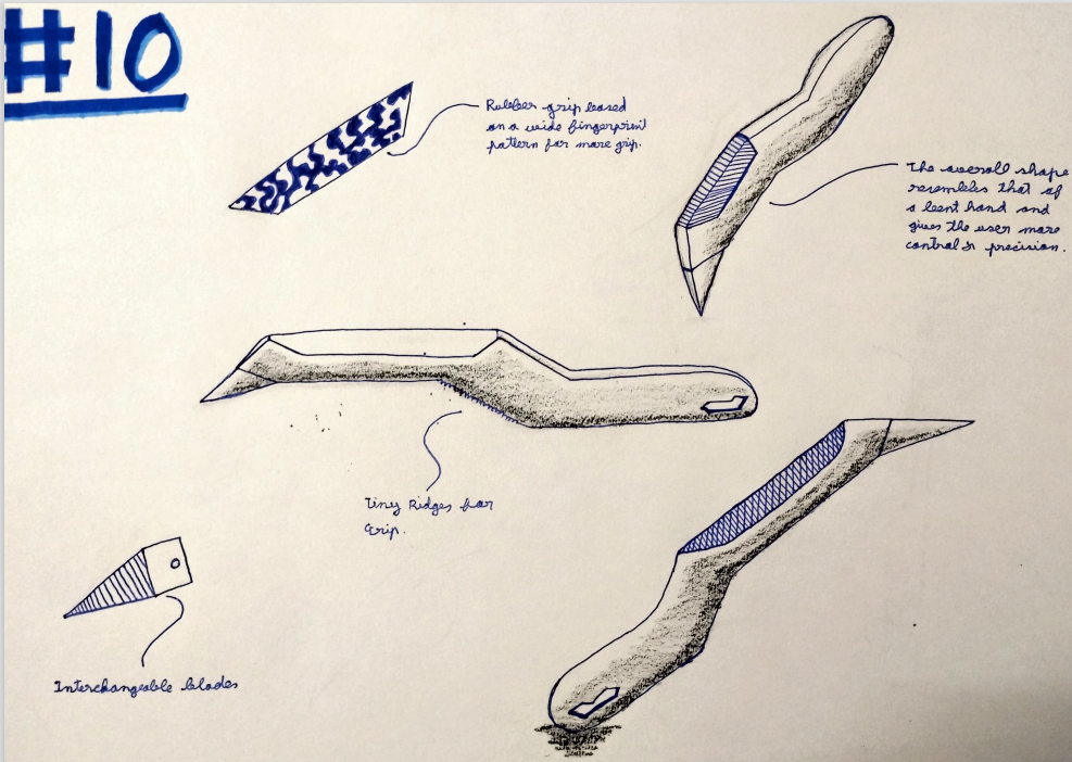 ILLUSTRATION  product sketch industrial design  Render sketch artwork iteration Blade knife handmade