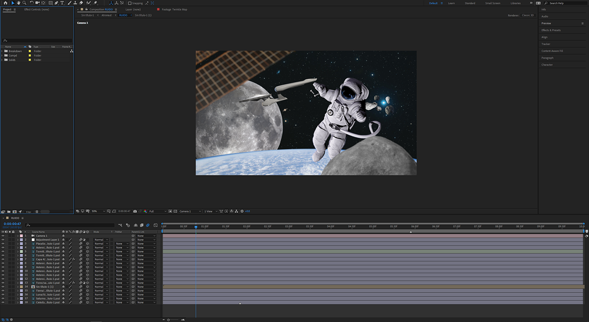 after effects astronaut earth moon ship Space  starship