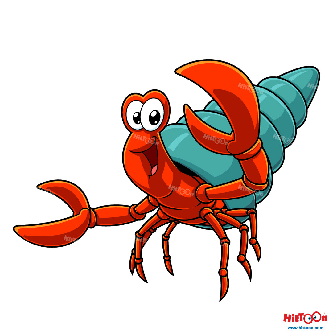 Cute Hermit Crab Cartoon Character on Behance