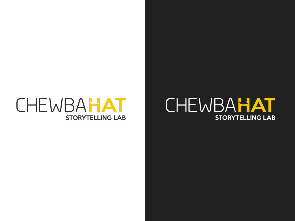 chewbaha storytelling laboratory yellow hat negative spaces White clean letter