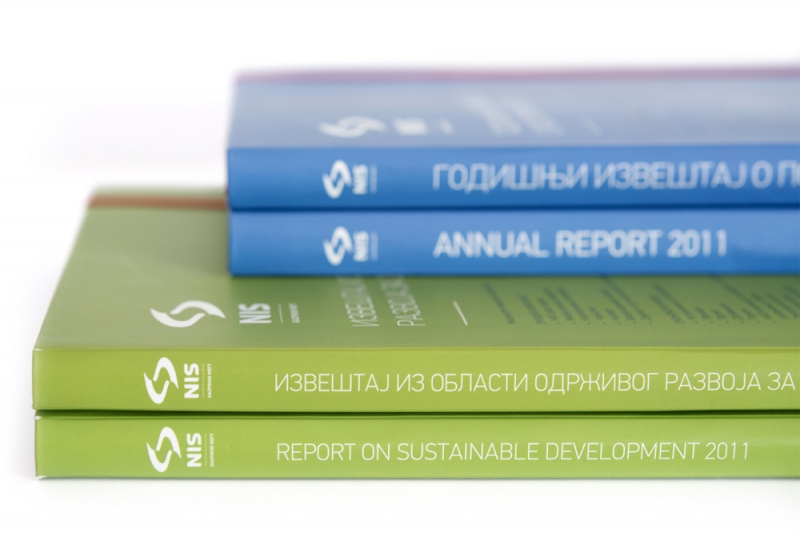 NIS naftna industrija srbije Gazprom neft ANNUAL report Sustainable development business infographics Data visualization