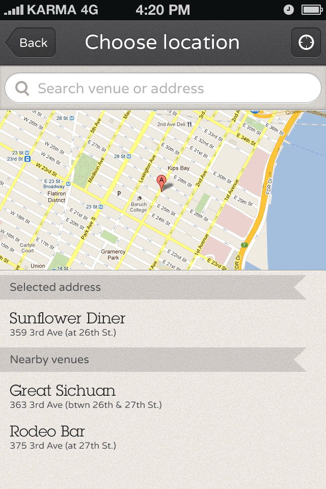 nyc Lost and Found ux UI location mobile social