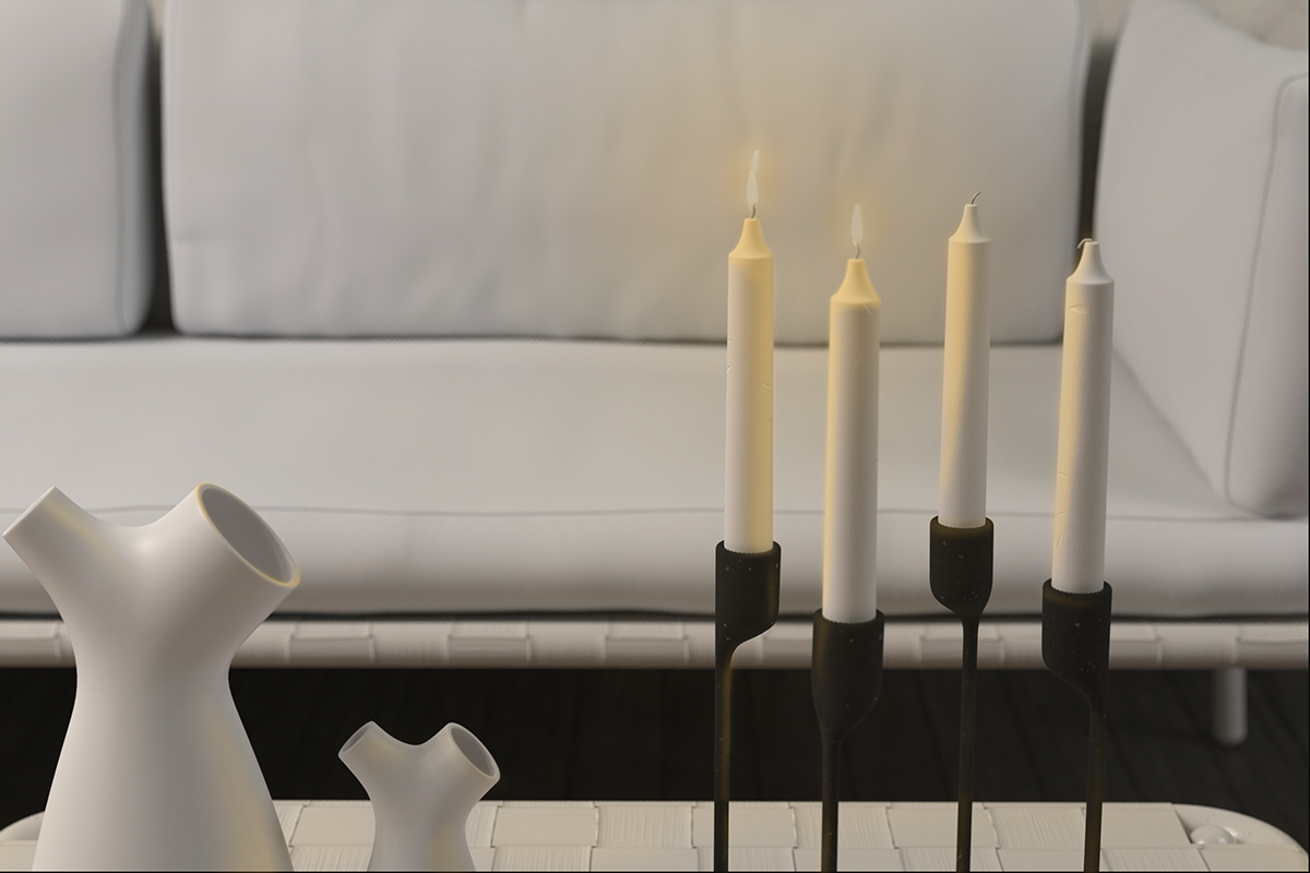 Render keyshot sofa Lamp rendering
