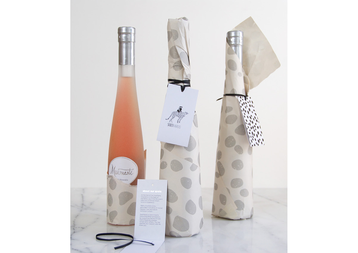 wine dessert wine Rebrand logo pink glass silver foiling adobe design achievement  Afrikaans