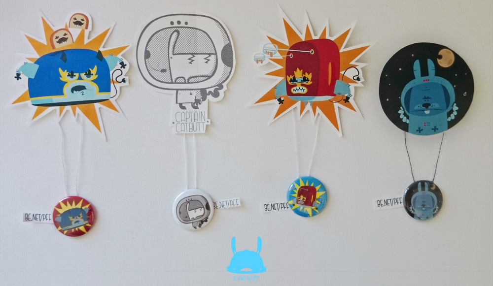 sticker stickers pins rabbit in space