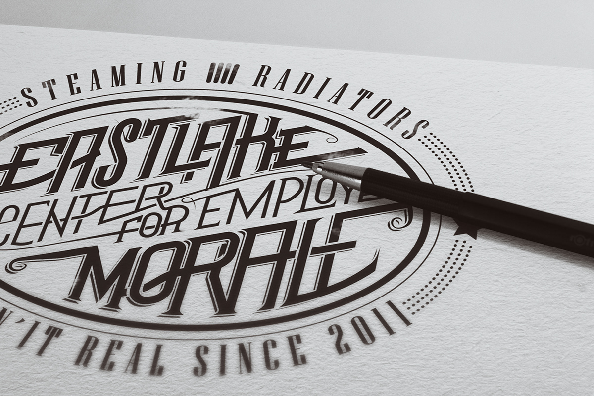logo custom typography t-shirt silk screen