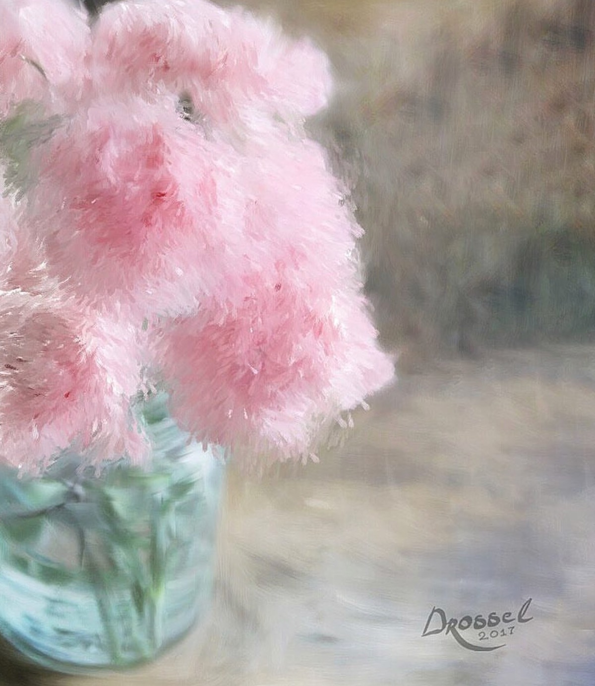 naturmorte Flowers jar pink