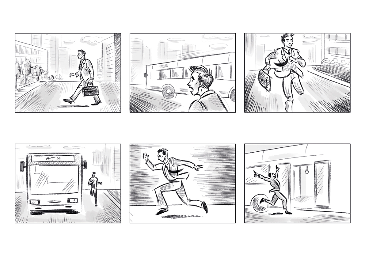 Spot Advertising  Drawing  creative agency storyboard free hand draw