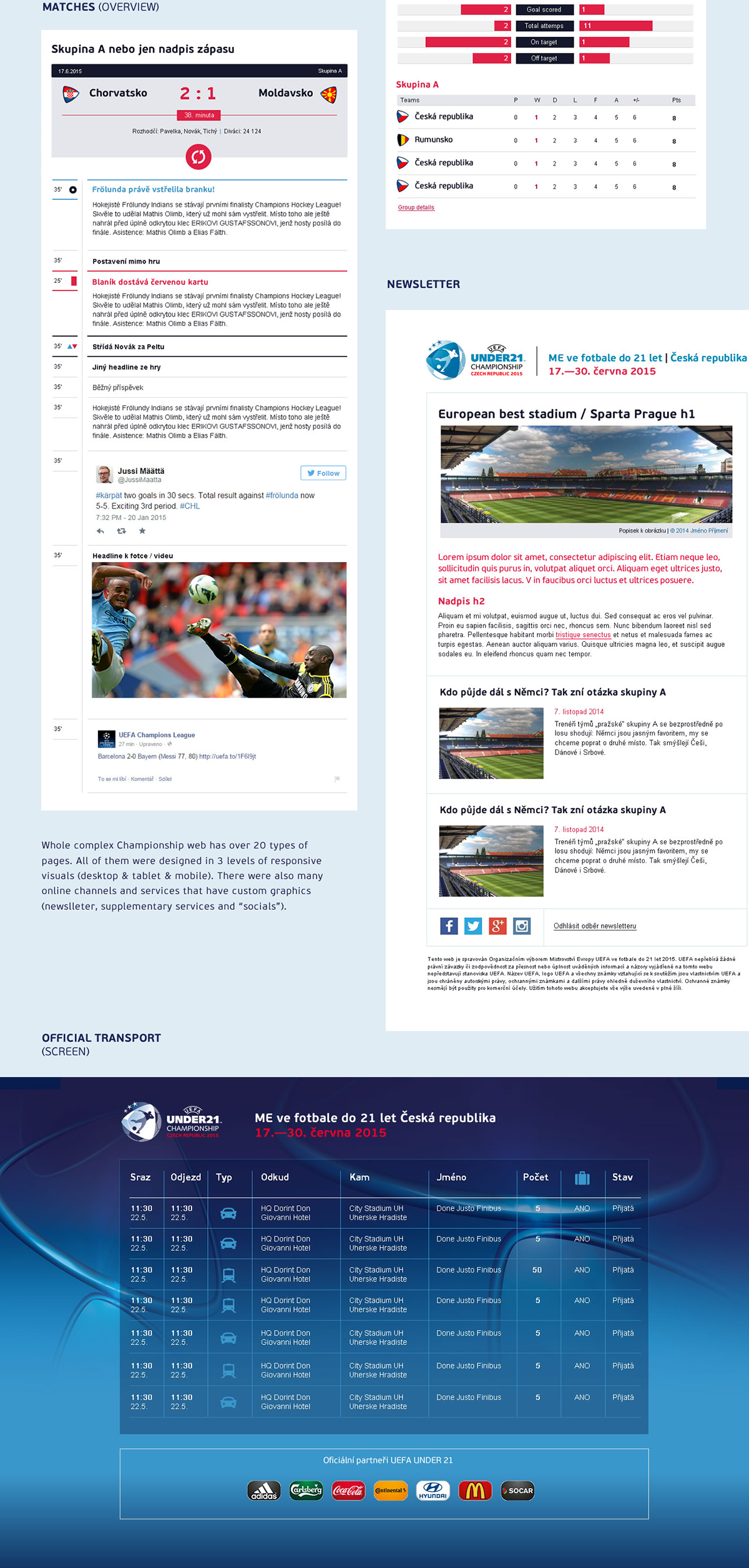 uefa EURO 2015 Championship Website Webdesign Responsive visual identity ux user experience online strategy