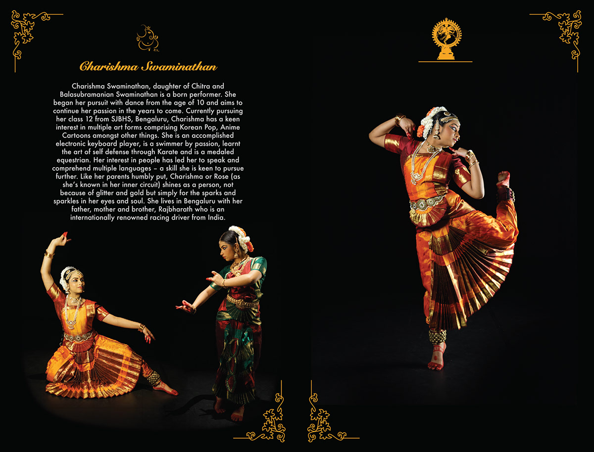 bharatnatyam Arangetram dance event Performance attakkalari indian classical dance South Indian Light Flow Media Nivedita M Sardar graphic design 