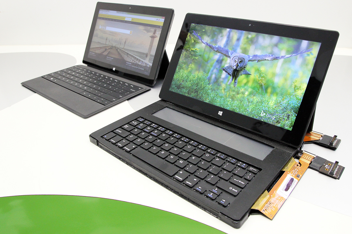 Microsoft surface displaycover keyboard hardware Prototyping design HCI research
