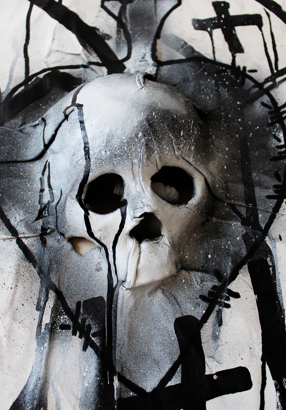 skull skull paper 3d skull paper sculpture