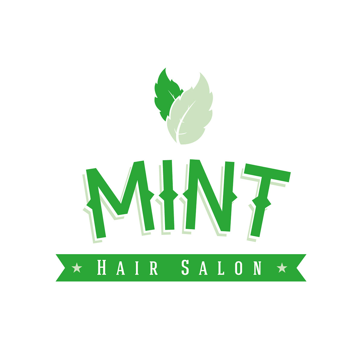 logo hair shop barber hairdressing mint salon design brand shop front