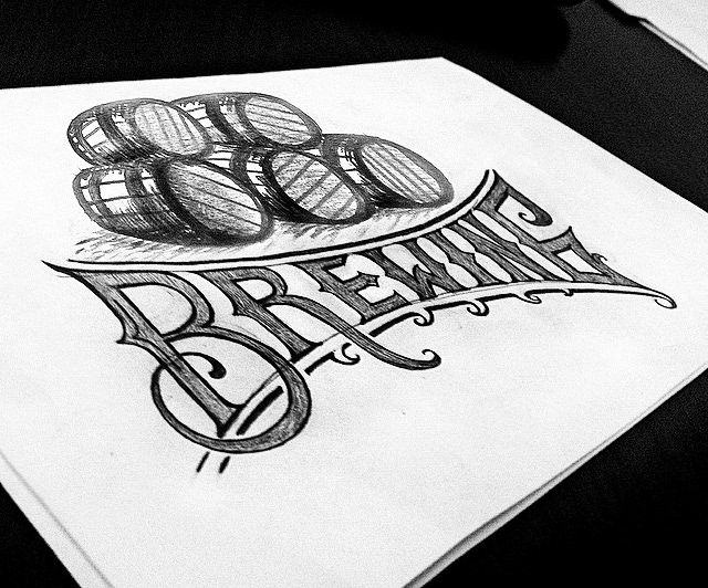 beer fest brewing lettering inked ink hand-made hand-lettering Logotype font Typeface