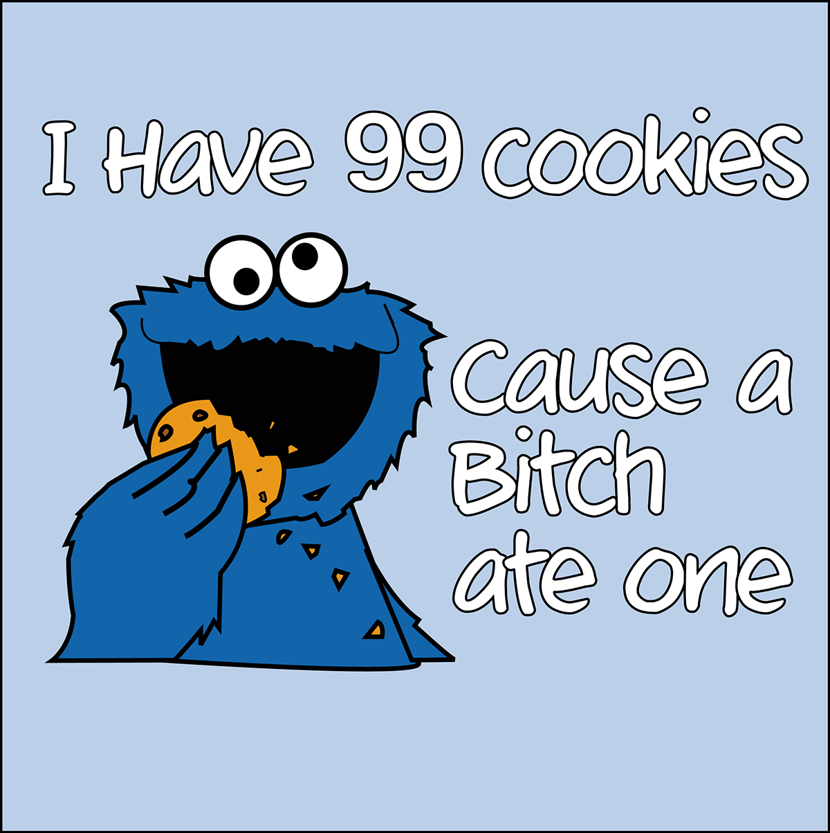 Family Guy Illustrator tshirt cookie monster