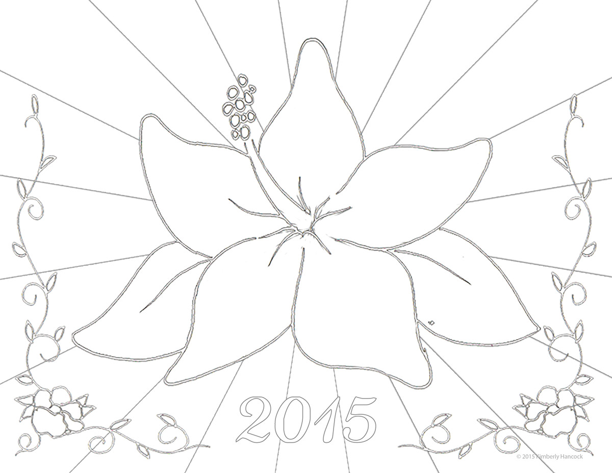 coloring page flower printable