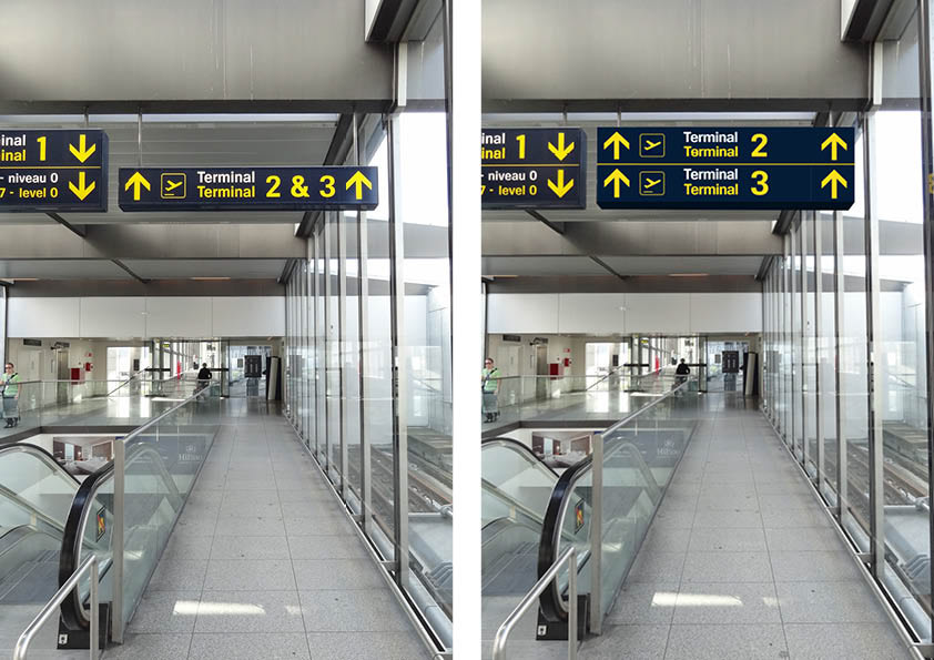 airport Signage wayfinding flow