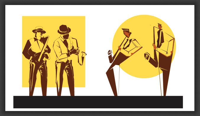 illustrations jazz Jazz Poster music poster typography  