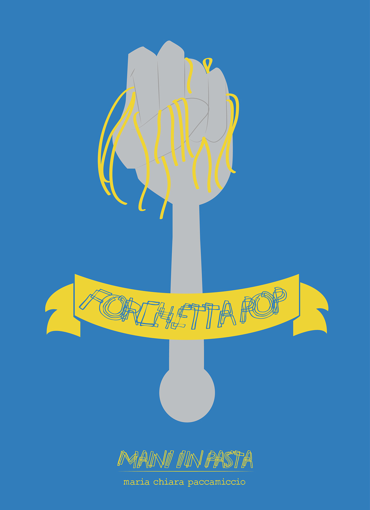 lisboa CONCORSO mip maniinpasta forchettapop chefrubio illustrazione mano spaghetti Pasta