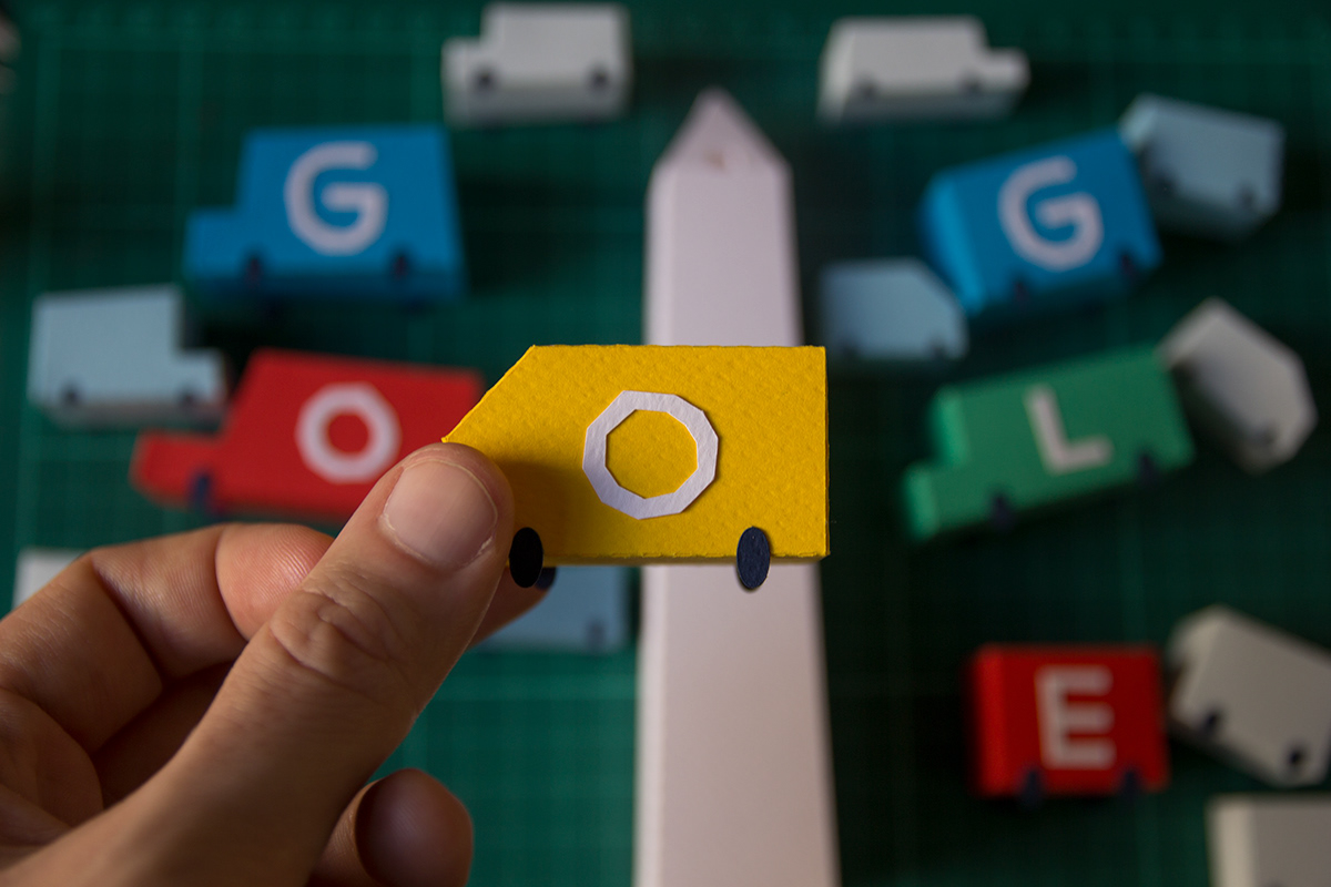 google Google Doodle guardabosques obelisk Paper Illustration papercraft