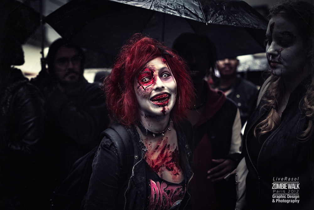 Paris  Makeup  photojournalism cinematic photoretouching postproduction horror zombie walk malagasy French liverasol live rasoloarison Dark tones Graphic Artist undead