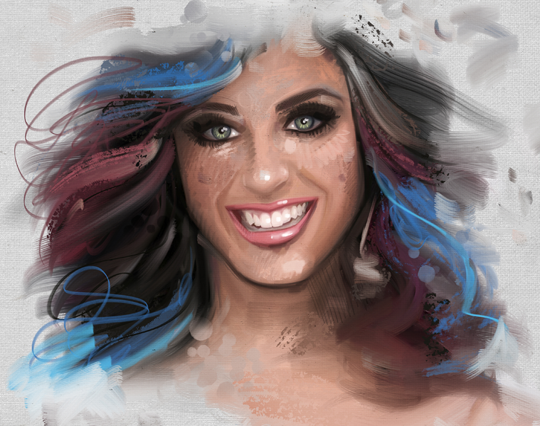 digital painting Kim Kardashian Katy Perry celebrity portrait Celebrity Art photoshop painting photoshop Adobe Photoshop digital portraits brush texture Paintings graphic art