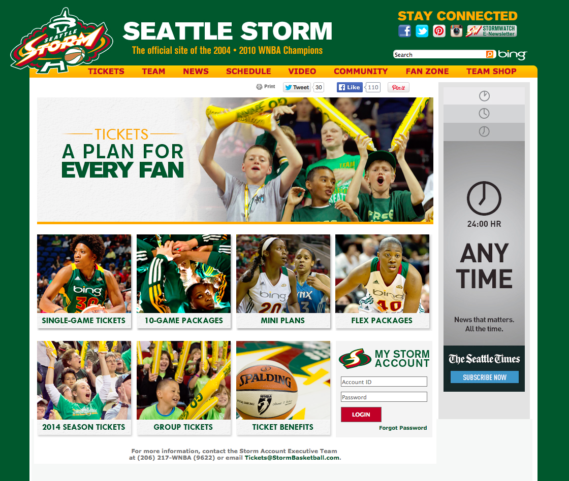 Adobe Portfolio seattle storm WNBA basketball sports