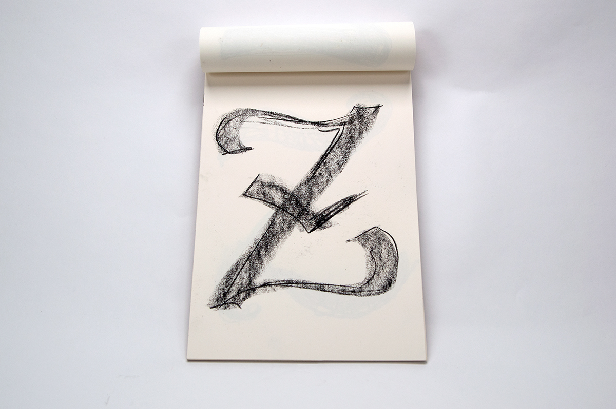 HAND LETTERING gestural type Book Arts Book Binding sketchbook lettering letterforms Japanese Stab Binding