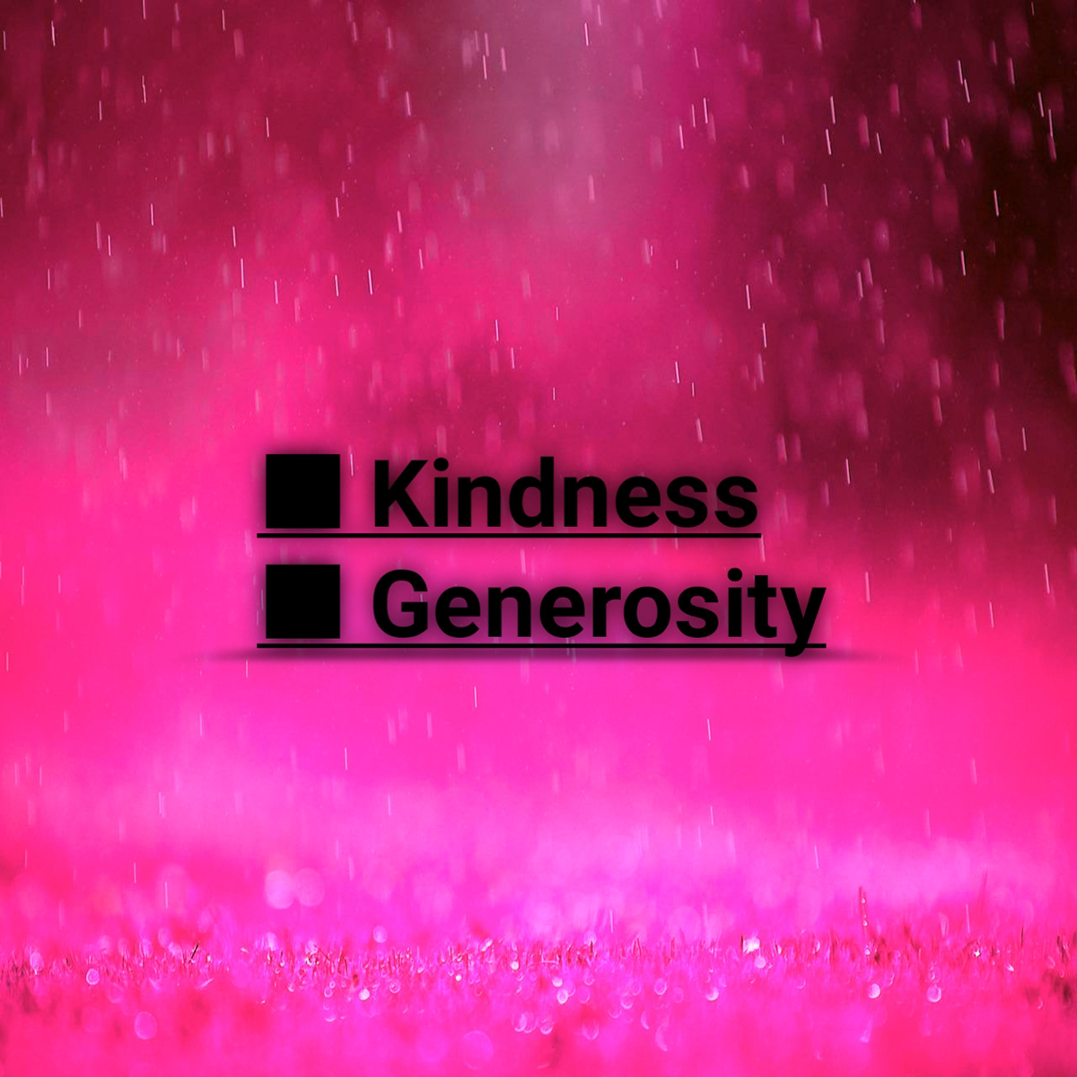 generosity kindness