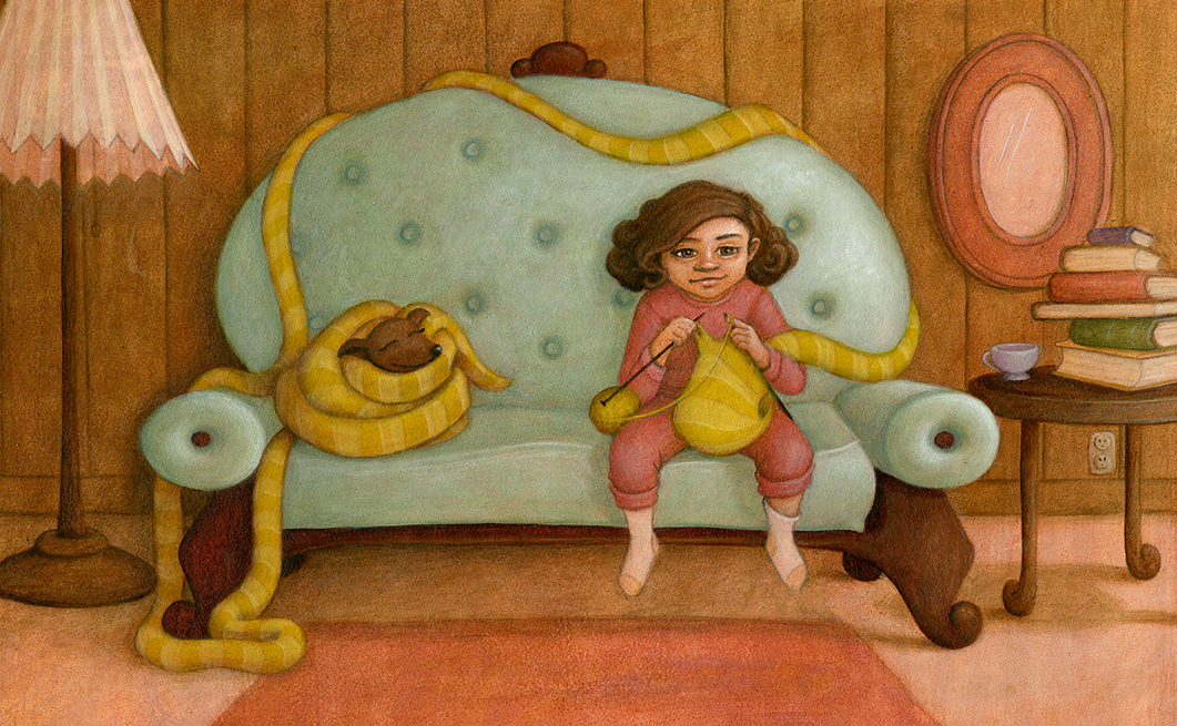 knitting children's book book illustration