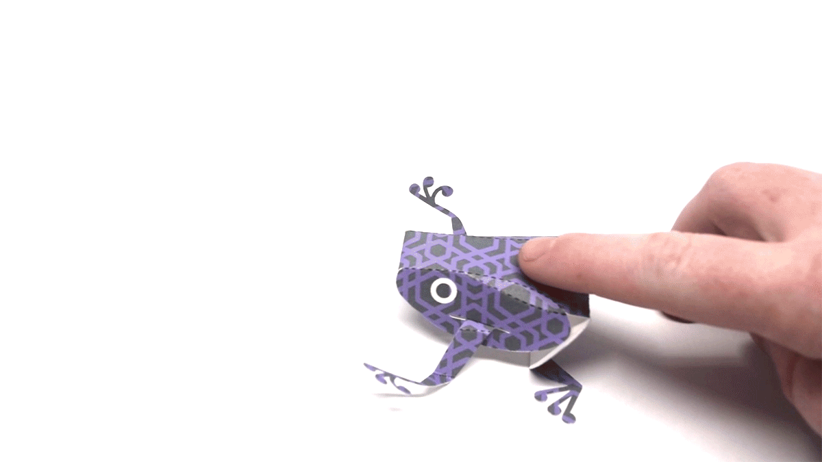 paper engineering paper craft frog tree frog toy