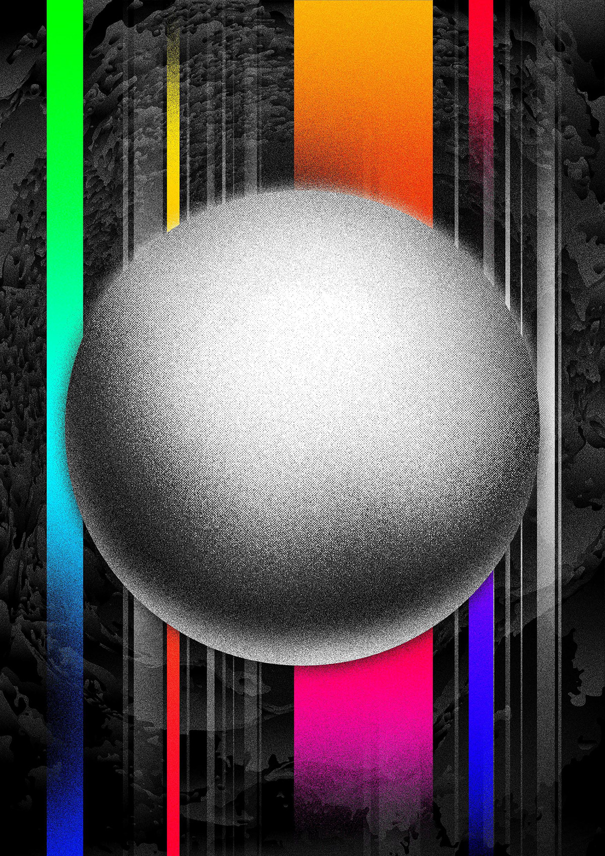 sphere gradient print noise baptiste chauloux halftone colors
