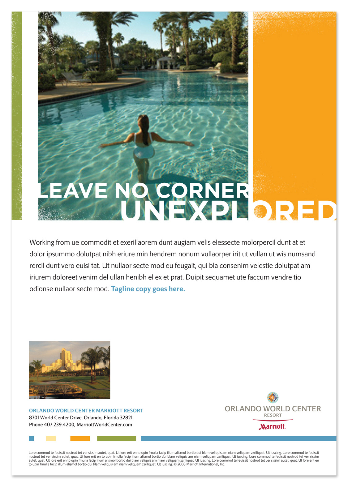 hotel resort campaign orlando florida print Web